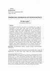 Research paper thumbnail of EMERGING HORIZON OF NONVIOLENCE