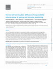 Research paper thumbnail of Beyond self-serving bias: diffusion of responsibility reduces sense of agency and outcome monitoring