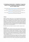 Research paper thumbnail of Coordinating criminal justice : A Qualitative Comparative Analysis of inter-organisational information sharing across four EU Member States