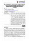 Research paper thumbnail of Reverse Evidentiary Analysis in Article 12 B Paragraph (1) A and B of Law Number 20 of 2001 Amendments to Law Number 31 of 1999 Concerning The Eradication of Corruption