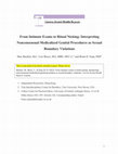 Research paper thumbnail of From intimate exams to ritual nicking: Interpreting nonconsensual medicalized genital procedures as sexual boundary violations