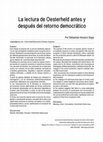 Research paper thumbnail of La lectura de Oesterheld antes y después del retorno democrático