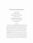 Research paper thumbnail of Financial and Real Integration