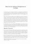 Research paper thumbnail of Retour sur une expérience d'enseignement en sociologie