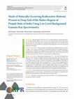 Research paper thumbnail of Study of naturally occurring radioactive material (NORM) in soil using low background gamma ray spectrometry