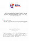 Research paper thumbnail of L'Articulation Entre Écriture et Langue Dans Le Secondaire en France : État Des Lieux Des Pratiques