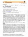 Research paper thumbnail of Seasonally specific changes in migration phenology across 50 years in the Black-throated Blue Warbler