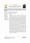 Research paper thumbnail of Evaluation of Competency Test and Work Competency Certification Implementations at Professional Certification Institute - First Party (LSP P1)