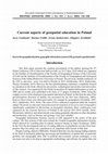 Research paper thumbnail of Current State and Future Perspectives of University Education of GIS and Geoinformation in Poland