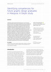 Research paper thumbnail of Identifying competencies for future graphic design graduates in Malaysia: A Delphi study