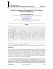 Research paper thumbnail of Legal Development on Management of Strata Disputes in Peninsular Malaysia