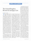 Research paper thumbnail of The United Kingdom Revisits Its Surrogacy Law