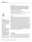 Research paper thumbnail of When the killing has been done: Exploring associations of personality with third-party judgment and punishment of homicides in moral dilemma scenarios