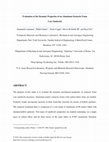 Research paper thumbnail of Evaluation of the dynamic properties of an aluminum syntactic foam core sandwich