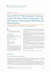 Research paper thumbnail of The COVID-19 “First Lockdown” Experience in Italy: The Role of Hope and Optimism and Their Impact on Psychological Well-Being and Risk Perception