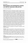 Research paper thumbnail of Metacognitive and metalinguistic activities can raise ELF awareness: why and how