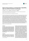 Research paper thumbnail of Impact of chicory inclusion in a cereal-based diet on digestibility, organ size and faecal microbiota in growing pigs