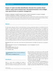 Research paper thumbnail of Impact of rapid microbial identification directly from positive blood cultures using matrix-assisted laser desorption/ionization time-of-flight mass spectrometry on patient management