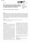 Research paper thumbnail of Error estimation and sensitivity analysis of the 3-UPU translational parallel robot due to design parameter uncertainties