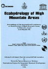 Research paper thumbnail of Ecohydrology of High Mountain Areas; Proceedings of the International Conference on Ecohydrology of High Mountain Areas