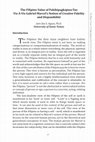 Research paper thumbnail of The Filipino Value of Pakikipagkapwa-Tao Vis-À-Vis Gabriel Marcel's Notion of Creative Fidelity and Disponibilitè