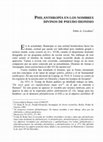 Research paper thumbnail of Philantropía en los nombres divinos de Pseudo Dionisio