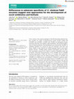 Research paper thumbnail of Differences in substrate specificity of V. cholerae FabH enzymes suggest new approaches for the development of novel antibiotics and biofuels