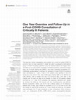 Research paper thumbnail of One Year Overview and Follow-Up in a Post-COVID Consultation of Critically Ill Patients