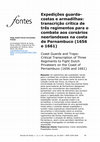 Research paper thumbnail of Expedições guarda-costas e armadilhas: transcrição crítica de três regimentos para o combate aos corsários neerlandeses na costa de Pernambuco (1656 e 1661)