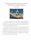 Research paper thumbnail of Opposing the Race to Climate Destruction and Nuclear War The World Democracy Campaign to Unite Humanity