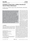 Research paper thumbnail of Embedding Tracking Codes in Additive Manufactured Parts for Product Authentication