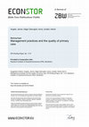 Research paper thumbnail of Management Practices and the Quality of Primary Care