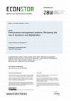 Research paper thumbnail of Performance management systems: reviewing the rise of dynamics and digitalization