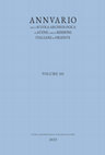 Research paper thumbnail of Annuario della Scuola Archeologica di Atene e delle Missioni Italiane in Oriente, vol. 101, 2023