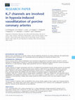 Research paper thumbnail of K<sub>V</sub>7 channels are involved in hypoxia-induced vasodilatation of porcine coronary arteries