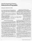 Research paper thumbnail of Expanding Approaches for Research: Interpretive Biography