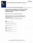 Research paper thumbnail of Contextualization Models for Community College Reading and Study Strategies: An Integrative Literature Review