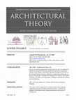 Research paper thumbnail of Architectural Theory (ARC 4520) - Fall 2020