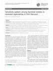 Research paper thumbnail of Sensitivity pattern among bacterial isolates in neonatal septicaemia in port Harcourt