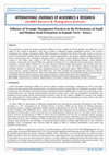 Research paper thumbnail of Influence of Strategic Management Practices on the Performance of Small  and Medium-Sized Enterprises in Kajiado Town – Kenya