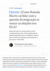 Research paper thumbnail of Como Kamala Harris vai lidar com a questão da imigração se vencer as eleições nos EUA - Estadão