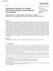 Research paper thumbnail of Attributable fraction for multiple risk factors: Methods, interpretations, and examples