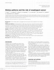 Research paper thumbnail of Dietary patterns and the risk of esophageal cancer