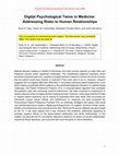 Research paper thumbnail of Digital psychological twins in medicine: addressing risks to human relationships