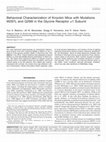 Research paper thumbnail of Behavioral Characterization of Knockin Mice with Mutations M287L and Q266I in the Glycine Receptor α1 Subunit