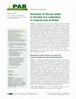 Research paper thumbnail of Emissão de óxido nitroso em cultivo de arroz inundado em área tropical do Brasil