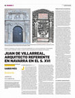 Research paper thumbnail of "Juan de Villarreal, arquitecto referente en Navarra en el S. XVI", Diario de Navarra, 2 de diciembre de 2024, pp. 50-51