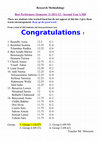 Research paper thumbnail of Research Skills Course 2011-12 - Semester 1 Best Performers