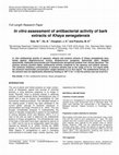 Research paper thumbnail of In vitro assessment of antibacterial activity of bark extracts of Khaya senegalensis