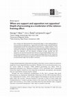 Research paper thumbnail of When are support and opposition not opposites? Depth of processing as a moderator of the valence-framing effect